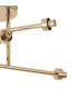 Baldwin 68cm Crossed Arm Semi Flush Curved Cone Glass (U) 6 Light G9 French Gold/Iridescent/Opal-9