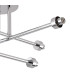 Baldwin 68cm Crossed Arm Semi Flush Curved Cone Glass (U) 6 Light G9 Polished Chrome/Iridescent/Opal-9