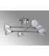 Baldwin 68cm Crossed Arm Semi Flush Curved Cone Glass (U) 6 Light G9 Polished Chrome/Iridescent/Opal-15