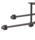 Baldwin 68cm Crossed Arm Semi Flush Curved Cone Glass (U) 6 Light G9 Satin Black/Iridescent/Opal-8