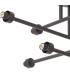 Baldwin 84cm Crossed Arm Semi Flush Curved Cone Glass (U) 8 Light G9 Satin Black/Iridescent/Opal-11