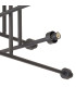 Baldwin 84cm Crossed Arm Semi Flush Curved Cone Glass (U) 8 Light G9 Satin Black/Iridescent/Opal-12