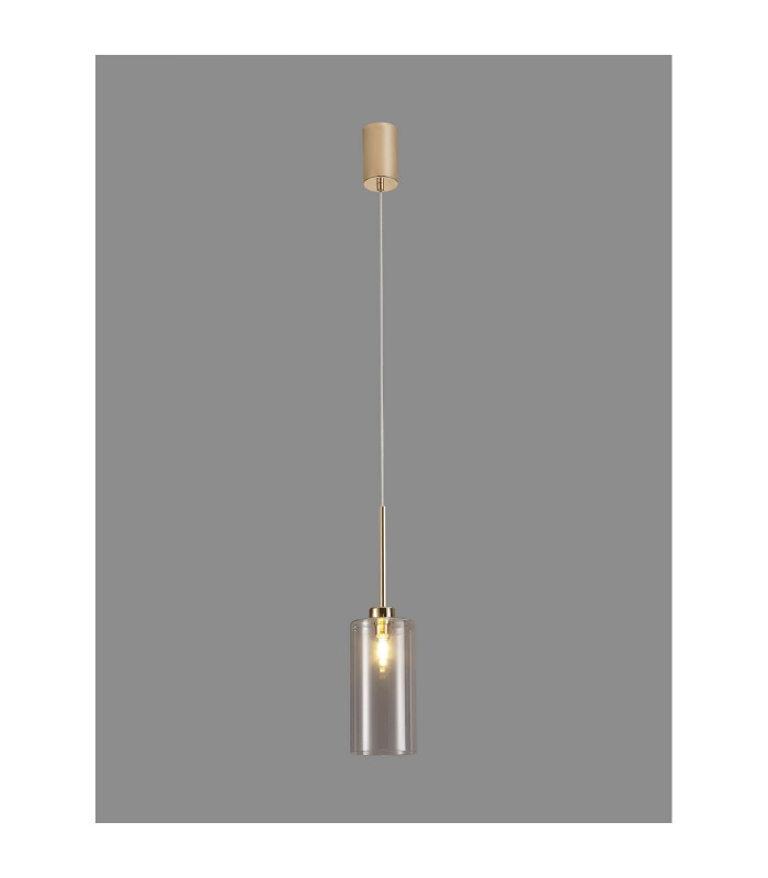 Baldwin 10cm Single Pendant 2m 1 x G9 French Gold/Clear Type A Shade-3