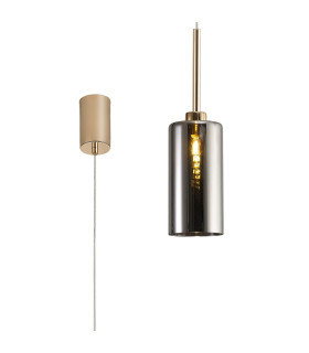 Baldwin 10cm Single Pendant 2m 1 x G9 French Gold/Chrome Type A Shade-1