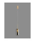 Baldwin 10cm Single Pendant 2m 1 x G9 French Gold/Chrome Type A Shade-3