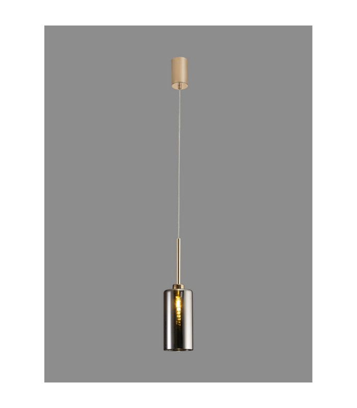 Baldwin 10cm Single Pendant 2m 1 x G9 French Gold/Chrome Type A Shade-3