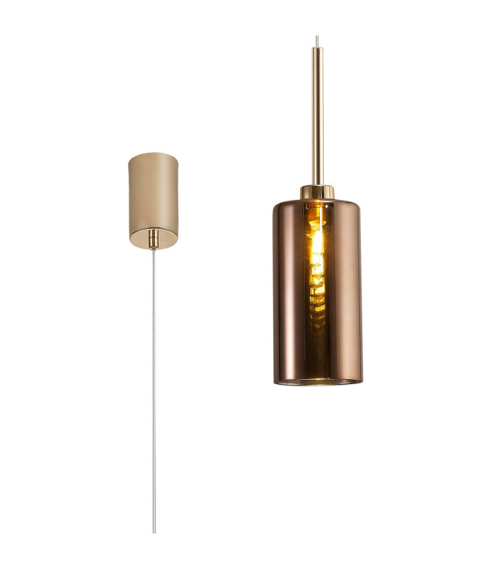 Baldwin 10cm Single Pendant 2m 1 x G9 French Gold/Copper Type A Shade-1
