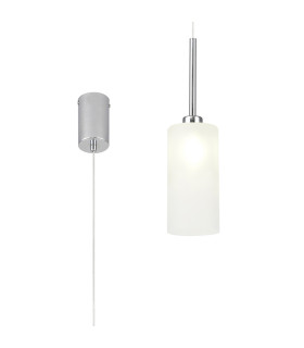 Baldwin 10cm Single Pendant 2m 1 x G9 Polished Chrome/Frosted Type A Shade-1