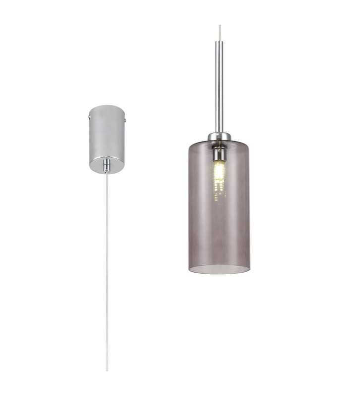 Baldwin 10cm Single Pendant 2m 1 x G9 Polished Chrome/Smoked Type A Shade-1