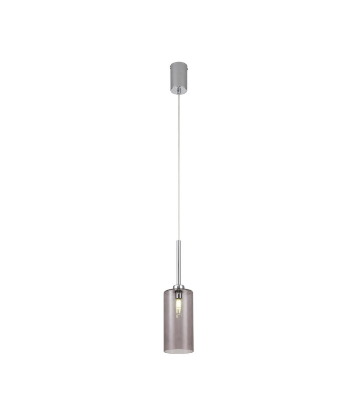 Baldwin 10cm Single Pendant 2m 1 x G9 Polished Chrome/Smoked Type A Shade-4