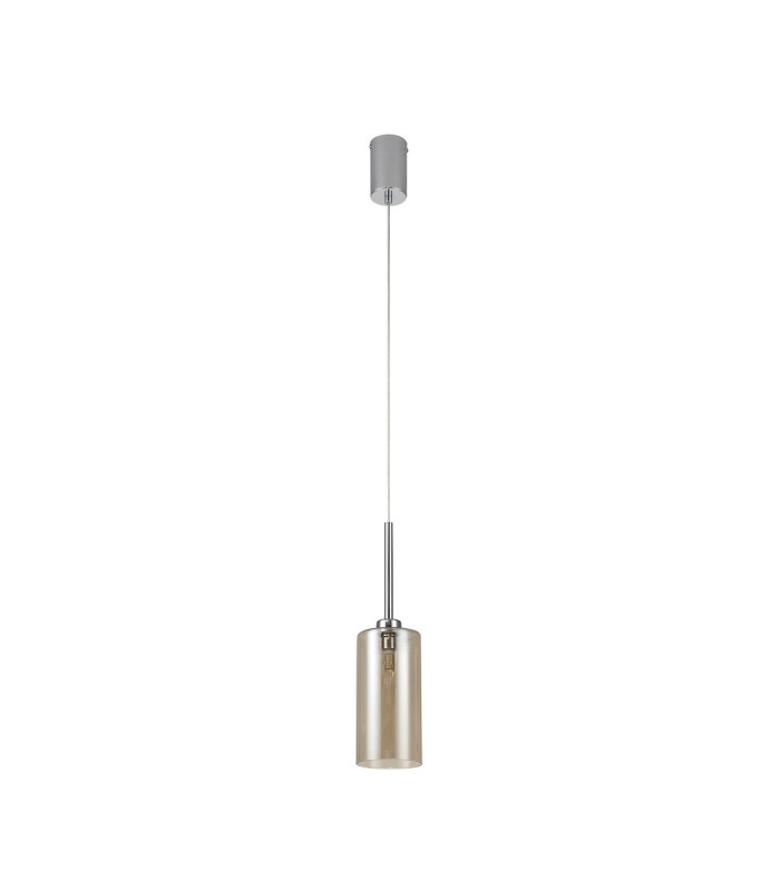 Baldwin 10cm Single Pendant 2m 1 x G9 Polished Chrome/Cognac Type A Shade-5