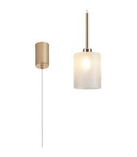 Baldwin 12cm Single Pendant 2m 1 x G9 French Gold/Frosted Type B Shade-1
