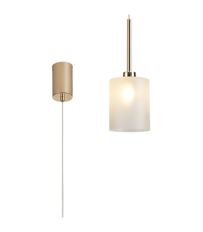 Baldwin 12cm Single Pendant 2m 1 x G9 French Gold/Frosted Type B Shade-1