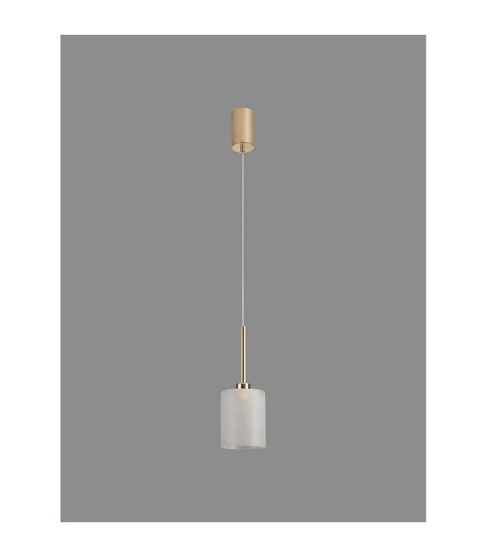 Baldwin 12cm Single Pendant 2m 1 x G9 French Gold/Frosted Type B Shade-15