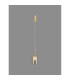Baldwin 12cm Single Pendant 2m 1 x G9 French Gold/Clear Type B Shade-3