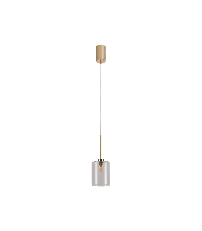 Baldwin 12cm Single Pendant 2m 1 x G9 French Gold/Clear Type B Shade-5