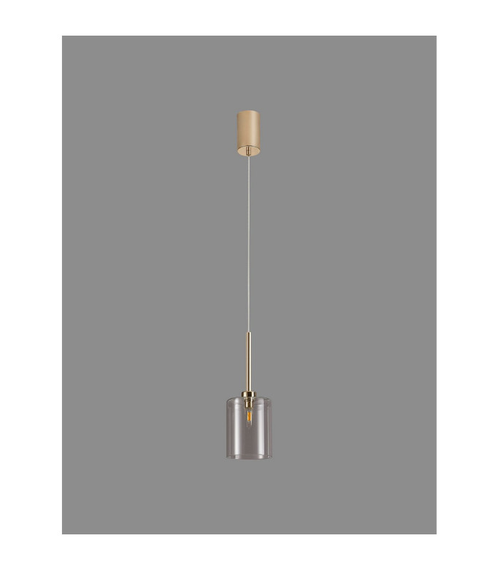 Baldwin 12cm Single Pendant 2m 1 x G9 French Gold/Clear Type B Shade-15
