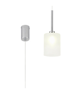 Baldwin 12cm Single Pendant 2m 1 x G9 Polished Chrome/Frosted Type B Shade-1