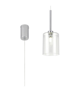 Baldwin 12cm Single Pendant 2m 1 x G9 Polished Chrome/Clear Type B Shade-1