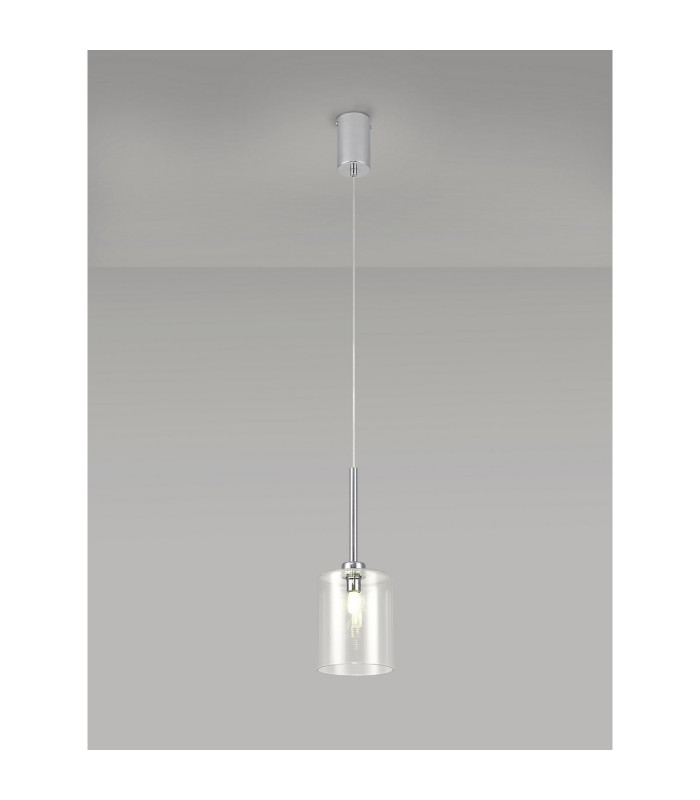 Baldwin 12cm Single Pendant 2m 1 x G9 Polished Chrome/Clear Type B Shade-3