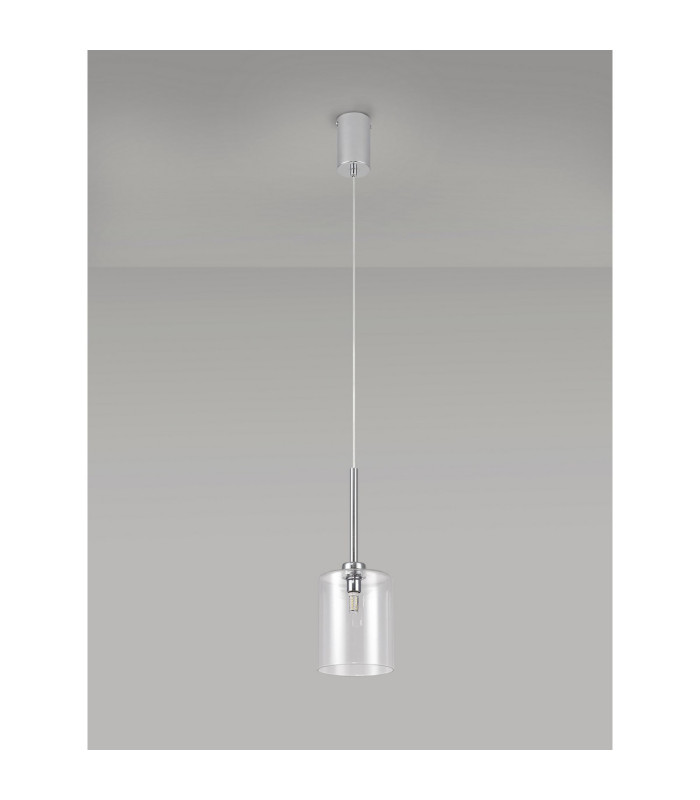 Baldwin 12cm Single Pendant 2m 1 x G9 Polished Chrome/Clear Type B Shade-13