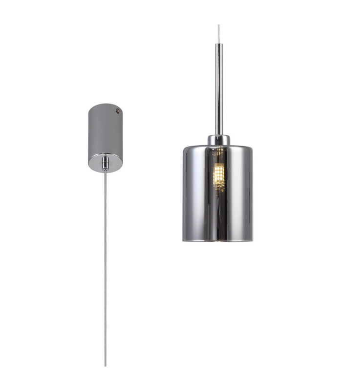 Baldwin 12cm Single Pendant 2m 1 x G9 Polished Chrome/Chrome Type B Shade-1