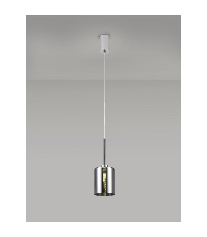 Baldwin 12cm Single Pendant 2m 1 x G9 Polished Chrome/Chrome Type B Shade-3