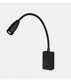 LED Wall Reading Light Black 160lm 3000K - 1