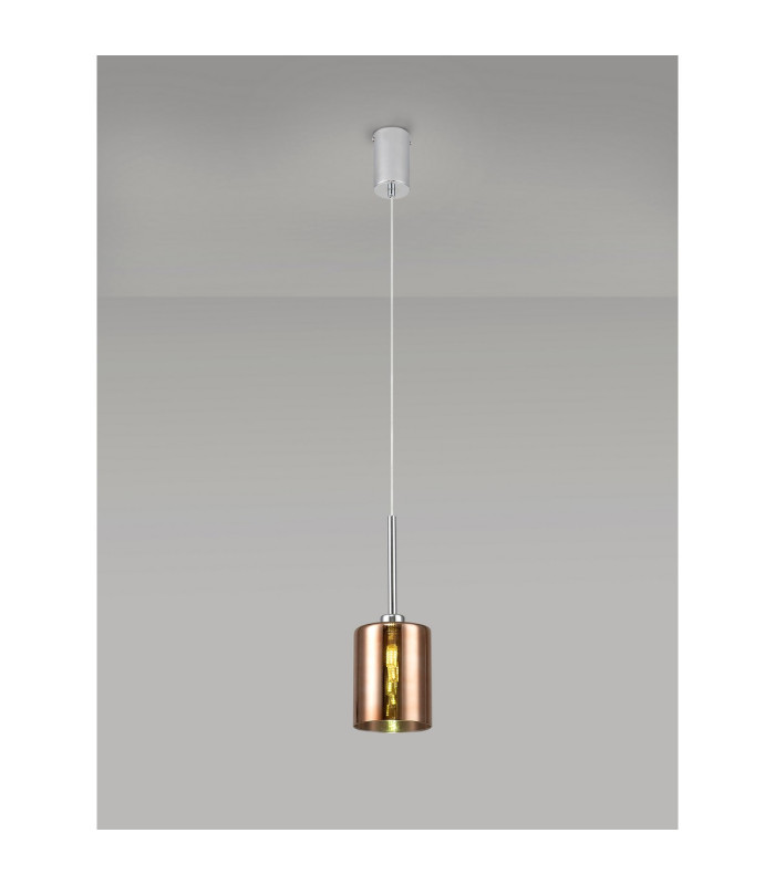Baldwin 12cm Single Pendant 2m 1 x G9 Polished Chrome/Copper Type B Shade-3
