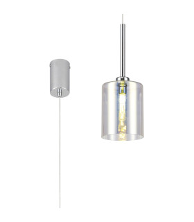 Baldwin 12cm Single Pendant 2m 1 x G9 Polished Chrome/Iridescent Type B Shade-1
