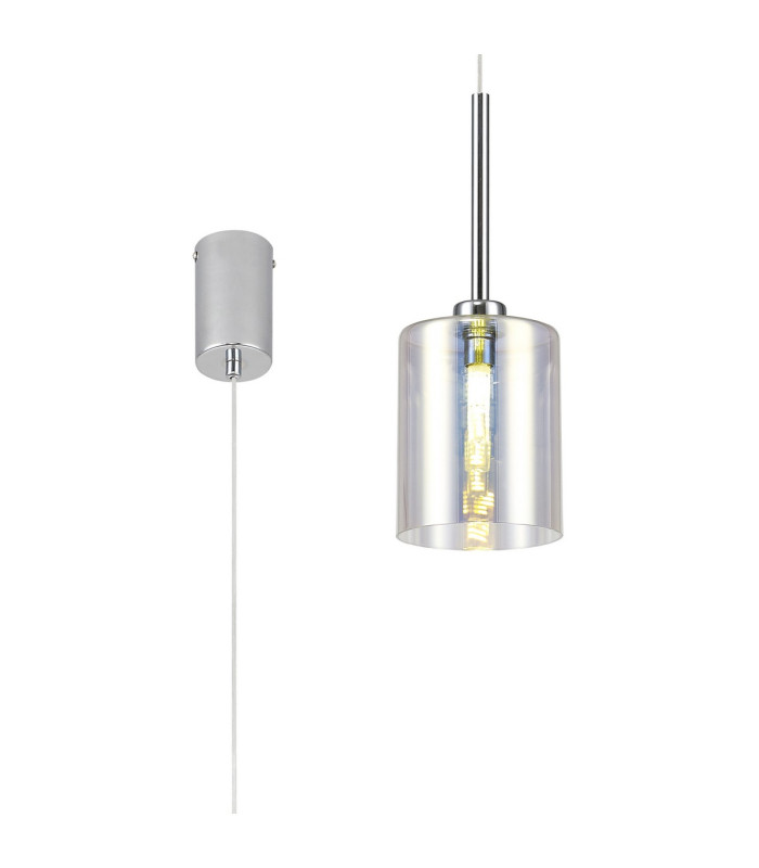 Baldwin 12cm Single Pendant 2m 1 x G9 Polished Chrome/Iridescent Type B Shade-1