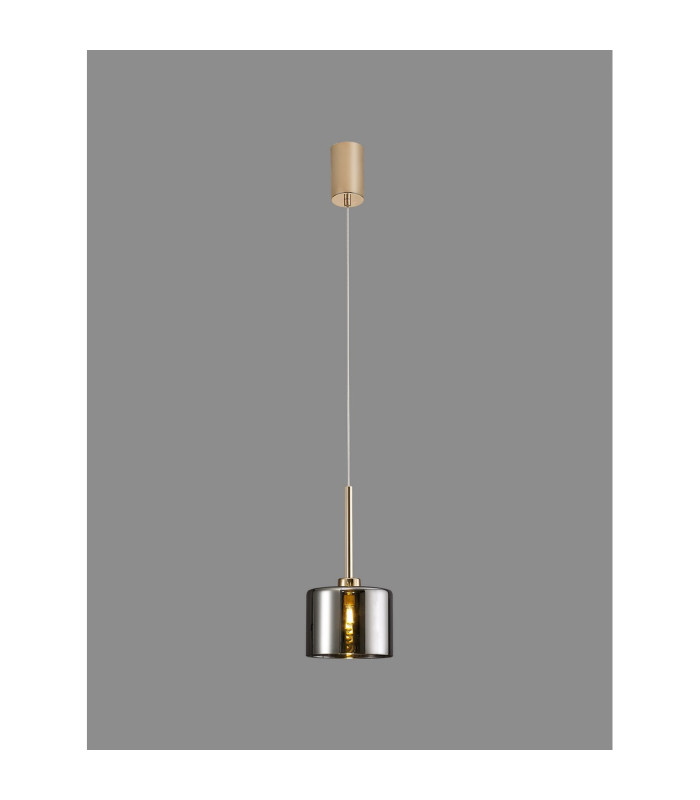 Baldwin 12cm Single Pendant 2m 1 x G9 French Gold/Chrome Type A Shade-3
