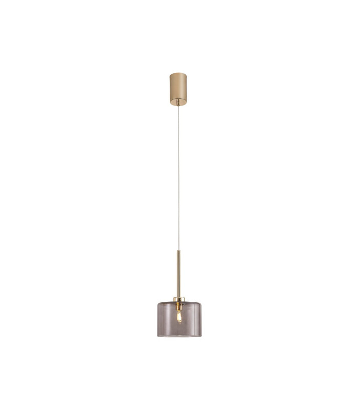 Baldwin 12cm Single Pendant 2m 1 x G9 French Gold/Smoked Type A Shade-4