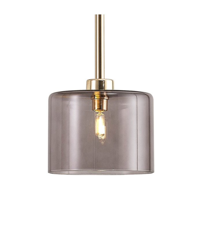 Baldwin 12cm Single Pendant 2m 1 x G9 French Gold/Smoked Type A Shade-6