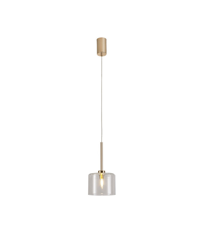 Baldwin 15cm Single Pendant 2m 1 x G9 French Gold/Clear Type C Shade-4
