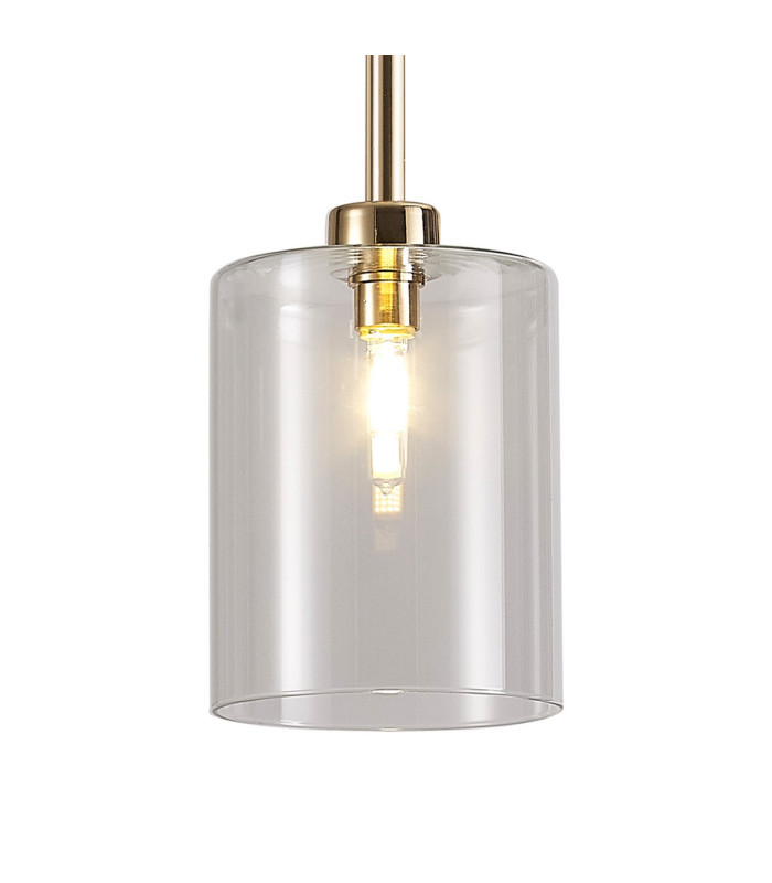Baldwin 15cm Single Pendant 2m 1 x G9 French Gold/Clear Type C Shade-6