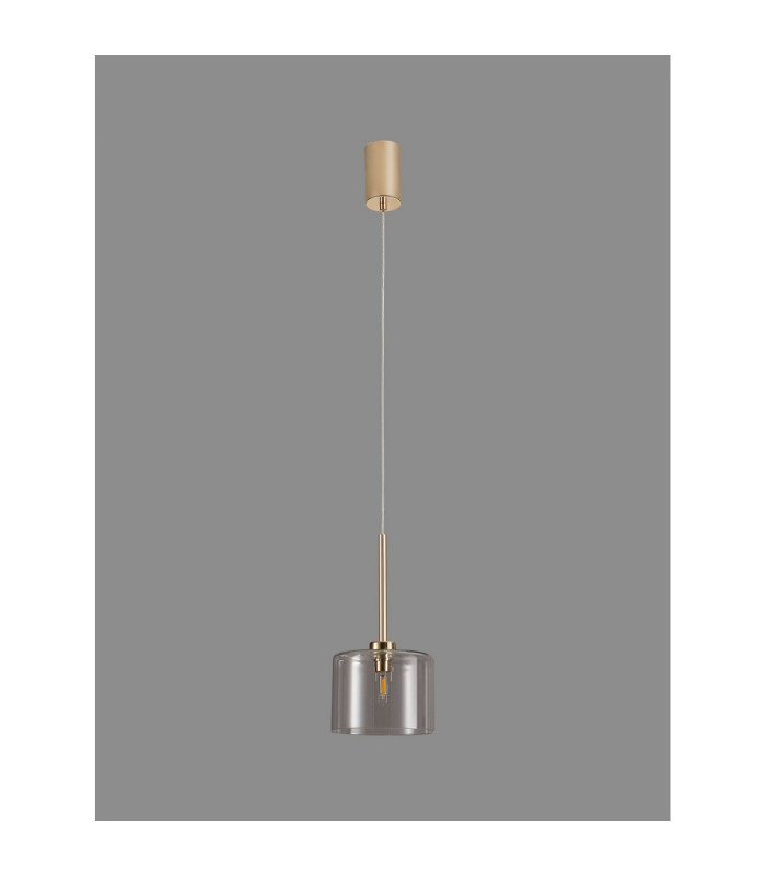 Baldwin 15cm Single Pendant 2m 1 x G9 French Gold/Clear Type C Shade-15