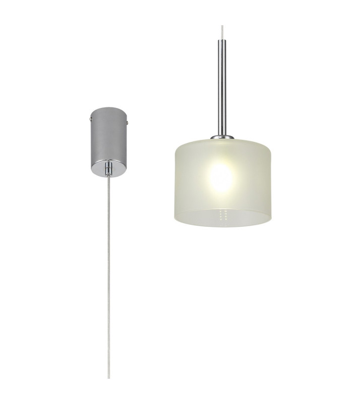 Baldwin 15cm Single Pendant 2m 1 x G9 Polished Chrome/Frosted Type C Shade-1