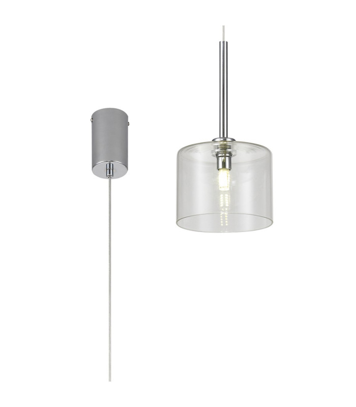 Baldwin 15cm Single Pendant 2m 1 x G9 Polished Chrome/Clear Type C Shade-1