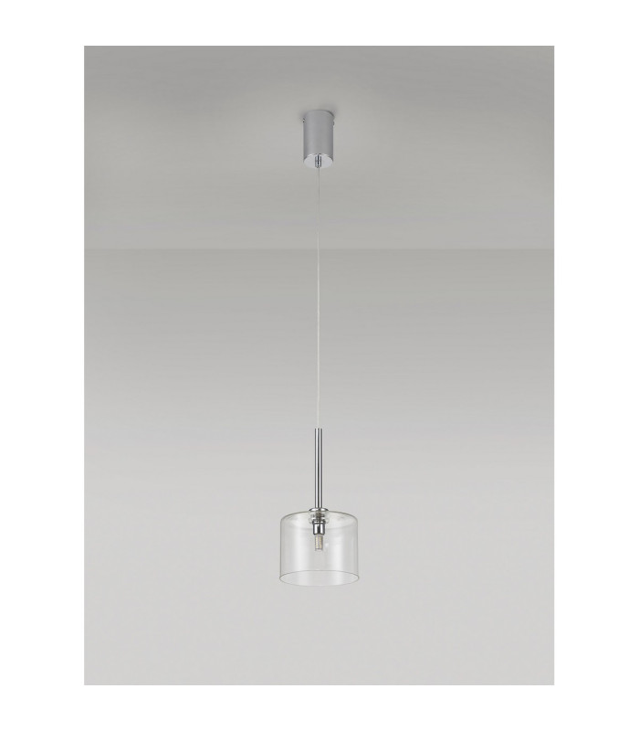 Baldwin 15cm Single Pendant 2m 1 x G9 Polished Chrome/Clear Type C Shade-13