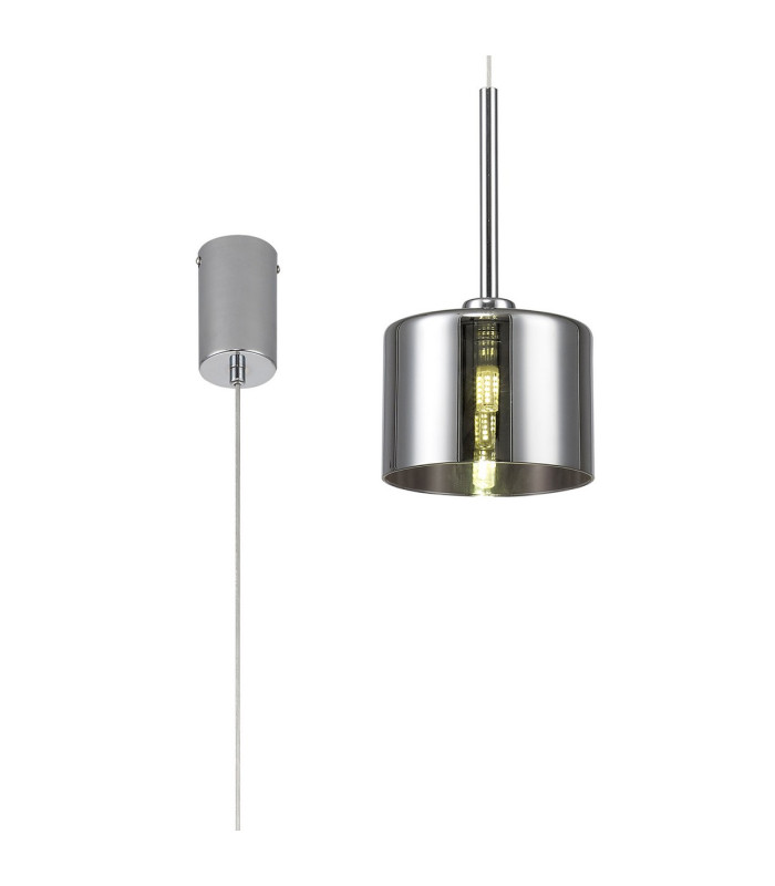 Baldwin 15cm Single Pendant 2m 1 x G9 Polished Chrome/Chrome Type C Shade-1