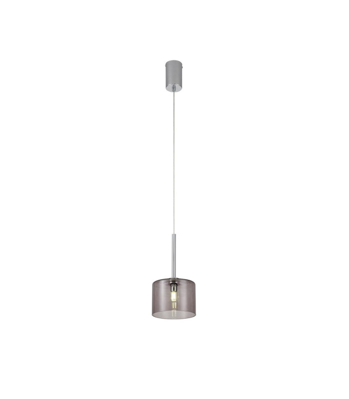 Baldwin 15cm Single Pendant 2m 1 x G9 Polished Chrome/Smoked Type C Shade-4