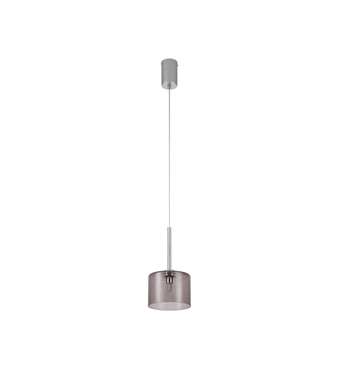 Baldwin 15cm Single Pendant 2m 1 x G9 Polished Chrome/Smoked Type C Shade-5