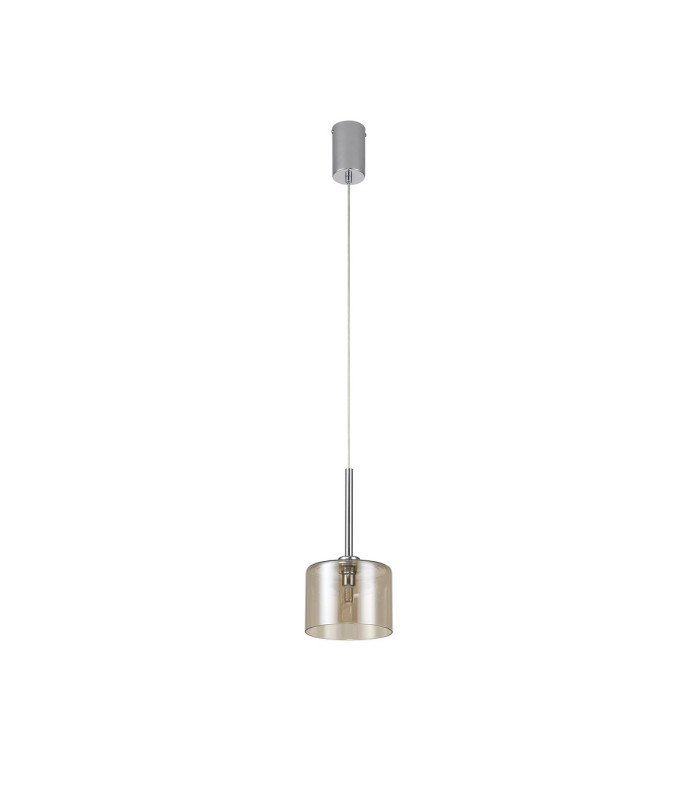 Baldwin 15cm Single Pendant 2m 1 x G9 Polished Chrome/Cognac Type C Shade-5