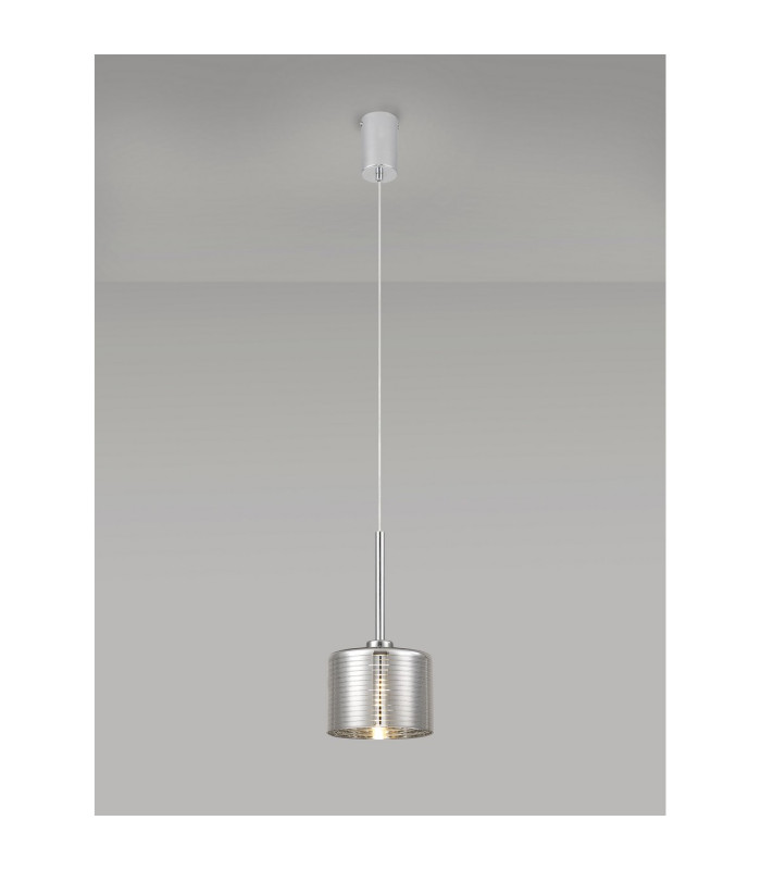 Baldwin 12cm Single Pendant 2m 1 x G9 Polished Chrome/Chrome Lined Type B Shade-3