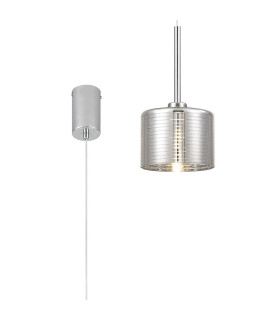 Baldwin 15cm Single Pendant 2m 1 x G9 Polished Chrome/Chrome Lined Type C Shade-1
