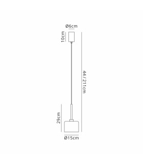 Baldwin 15cm Single Pendant 2m 1 x G9 Polished Chrome/Chrome Lined Type C Shade-2
