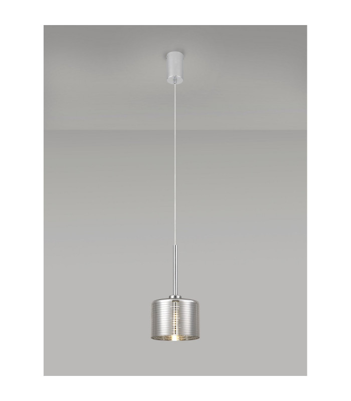 Baldwin 15cm Single Pendant 2m 1 x G9 Polished Chrome/Chrome Lined Type C Shade-3