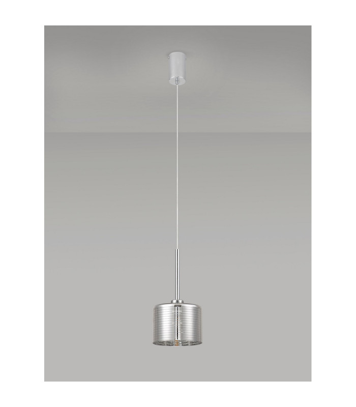 Baldwin 15cm Single Pendant 2m 1 x G9 Polished Chrome/Chrome Lined Type C Shade-12