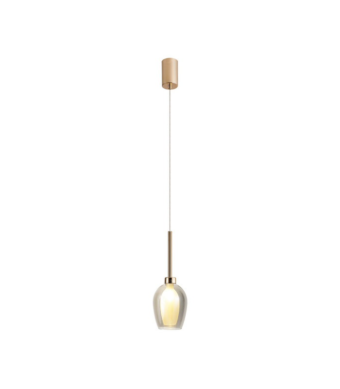 Baldwin 12cm Single Pendant 2m 1 x G9 French Gold/Smoke/Frosted Type D Shade-4